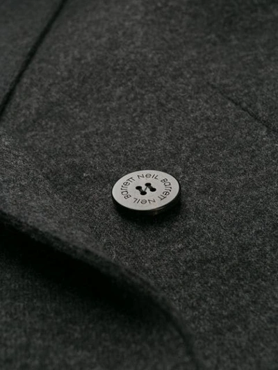 Shop Neil Barrett Double Breasted Coat In Grey