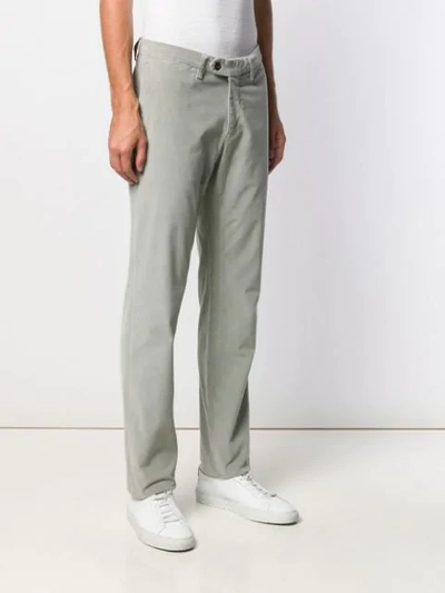Shop Canali Cotton Corduroy Trousers In Grey
