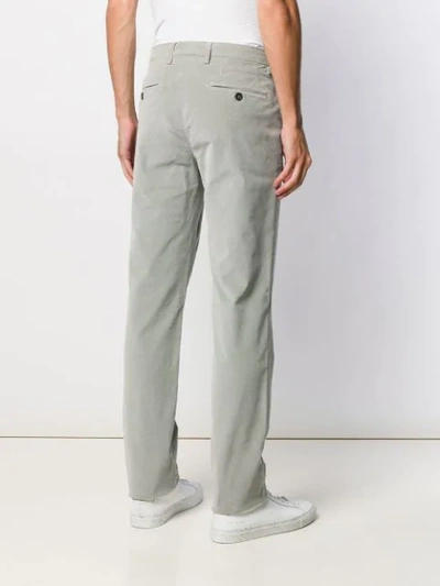Shop Canali Cotton Corduroy Trousers In Grey