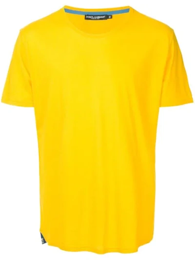 Shop Dolce & Gabbana Classic Short-sleeve T-shirt - Yellow