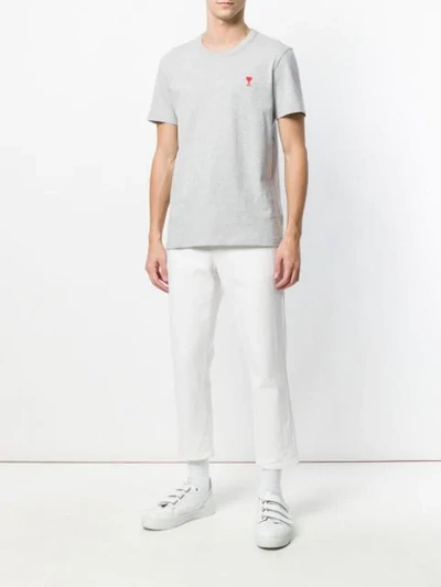 Shop Ami Alexandre Mattiussi Ami De Coeur T-shirt In Grey