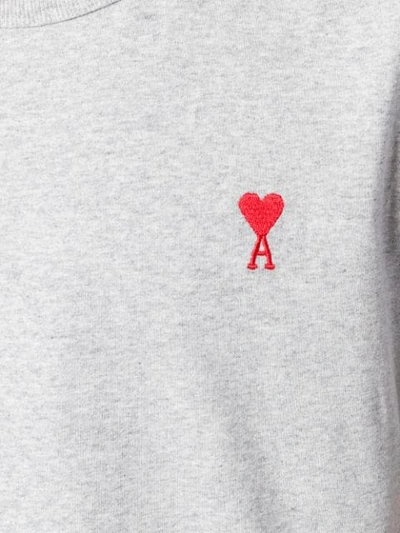 Shop Ami Alexandre Mattiussi Ami De Coeur T-shirt In Grey