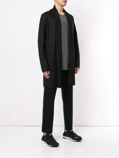 Shop Attachment Open Front Coat In Black