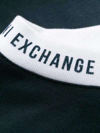 Shop Armani Exchange Chest Logo Sweatshirt In Blue