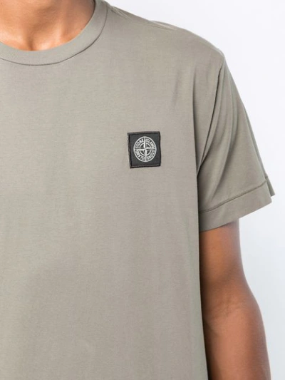 Shop Stone Island Logo Patch T-shirt - Green