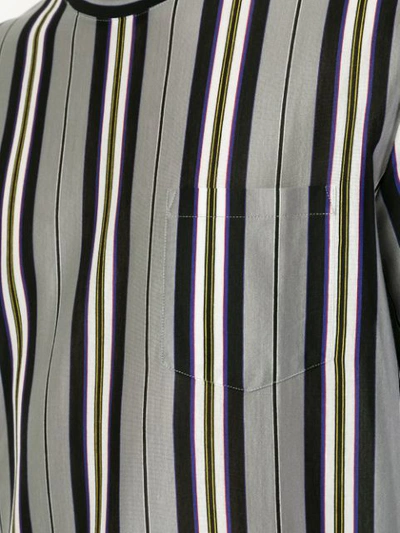 Shop Lanvin Vertical Striped T In Grey