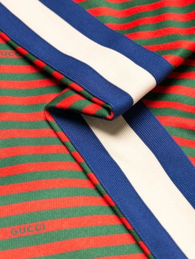 Shop Gucci Diagonal Stripe Jacket In Red