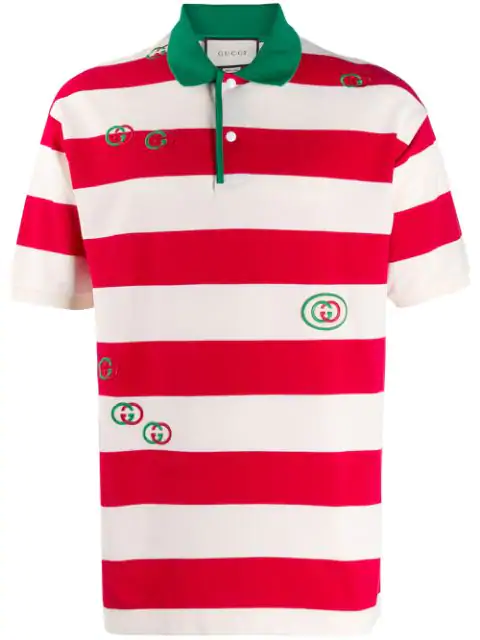 gucci polo with stripe