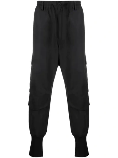 Shop Y-3 Exaggerated Ankle Trackpants In Black