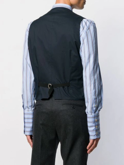 Shop Tagliatore Brian Waistcoat In Blue