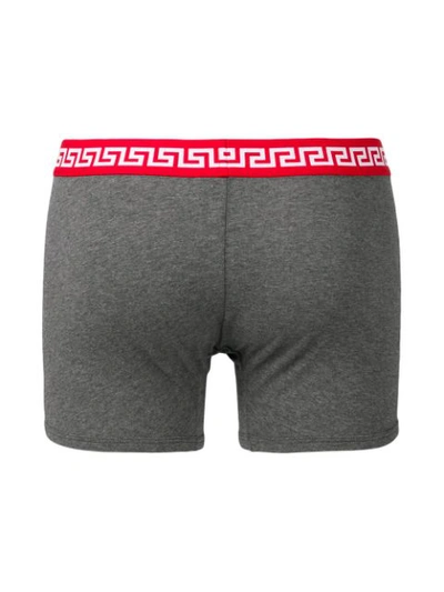 Shop Versace Perfectly Fitted Boxers In Grey