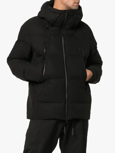 Shop Descente Mountaineer Padded Feather Down Jacket In Black