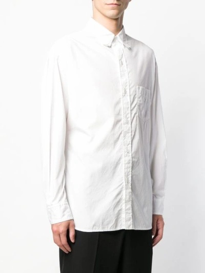 Shop Yohji Yamamoto Single Pocket Shirt - White