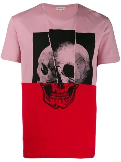 Shop Alexander Mcqueen T-shirt Mit Totenkopf In Pink