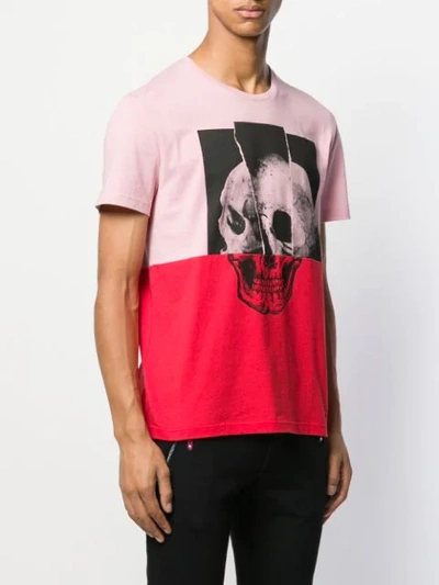 Shop Alexander Mcqueen T-shirt Mit Totenkopf In Pink