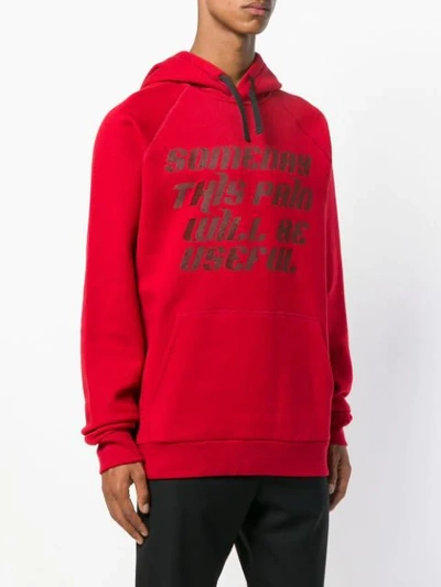 Shop Lanvin Graphic Print Hoodie In Red