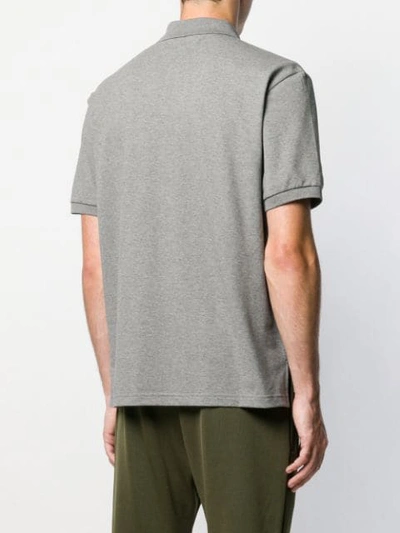 Shop Moschino Besticktes Poloshirt In Grey