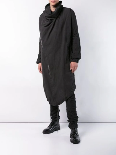 Shop Army Of Me Oversized Long T-shirt - Grey