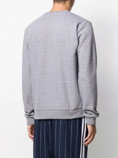 Shop Apc Printed Cotton Sweater In Grey
