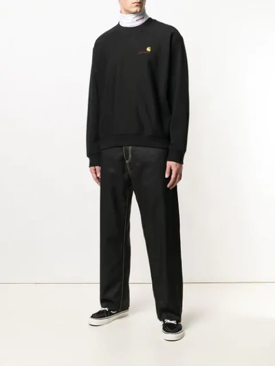 Shop Carhartt Loose Fitted Sweatshirt In Black