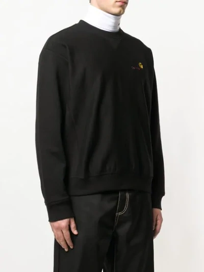 Carhartt American Script Crewneck Sweatshirt In Black