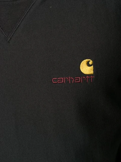 Carhartt American Script Crewneck Sweatshirt In Black