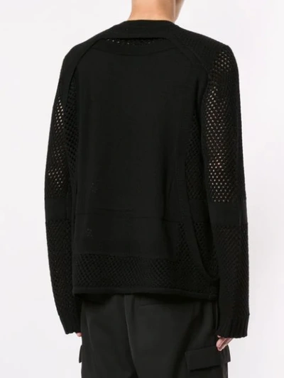 Shop Craig Green Mesh Panels Jumper In Black