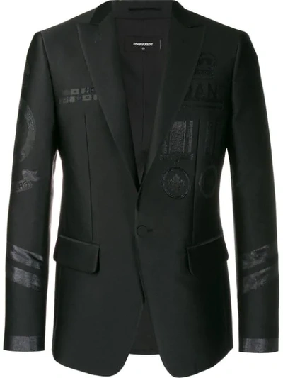 Shop Dsquared2 Classic Single-breasted Blazer In Grey