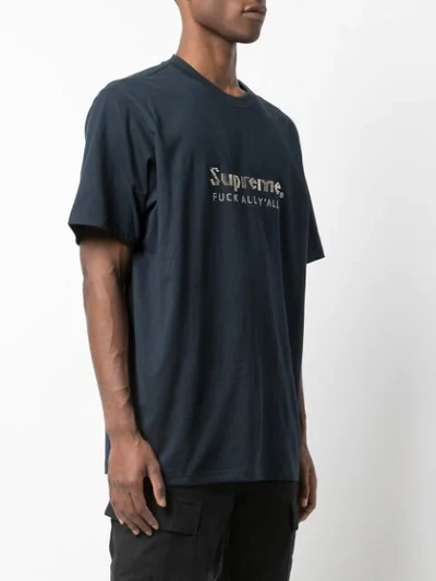 Supreme Gold Bars T-shirt In Blue | ModeSens