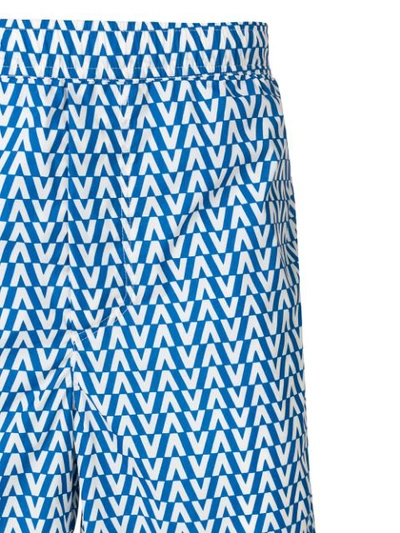 Shop Valentino Optical V Swim Shorts In Blue