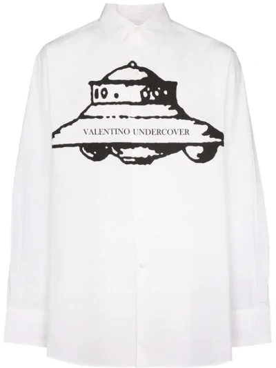 Shop Valentino X Undercover Ufo Print Shirt In Black
