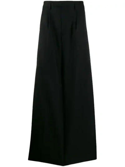 Shop Bottega Veneta Wide-leg Trousers In Black