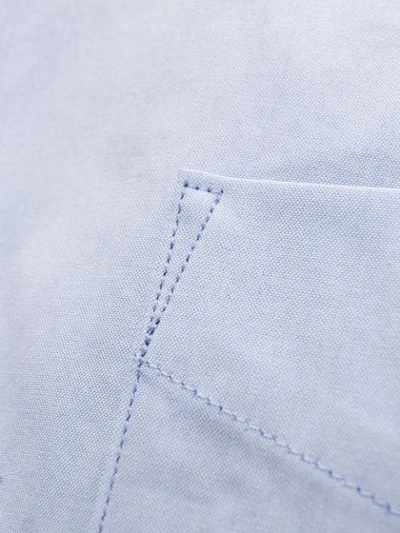 Shop Maison Margiela Long Sleeves Oversized Shirt In Blue