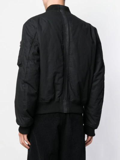 Shop Komakino Padded Bomber Jacket In Black