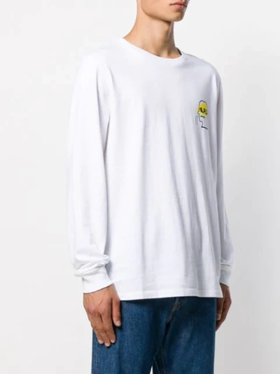 Shop Apc X Brain Dead Branded Sweatshirt In White