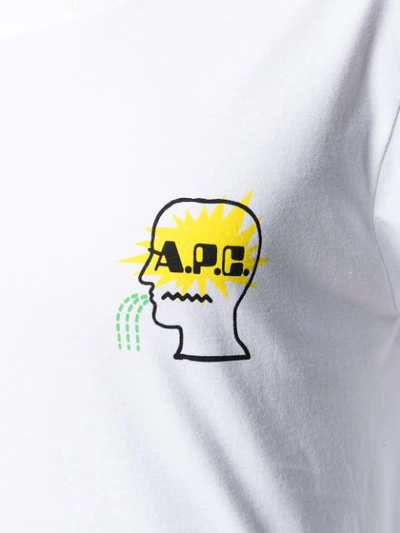 Shop Apc X Brain Dead Branded Sweatshirt In White