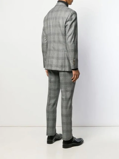 Shop Brunello Cucinelli Checked Suit In Grey