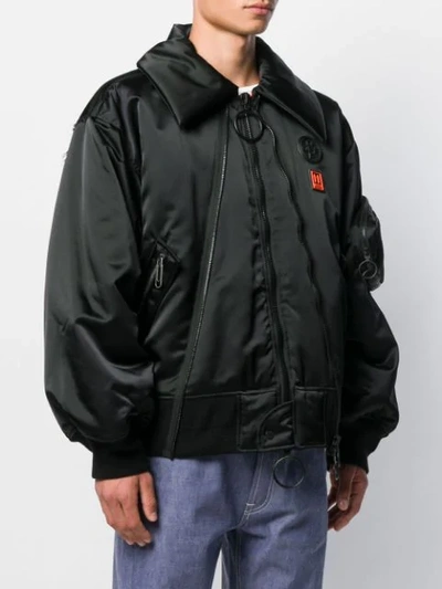 Shop Off-white Scaffolding Bomber Jacket In Black