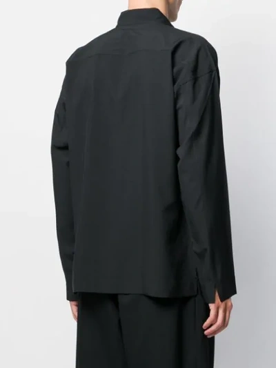 Shop Issey Miyake Hemd Mit Faltendetails In Black