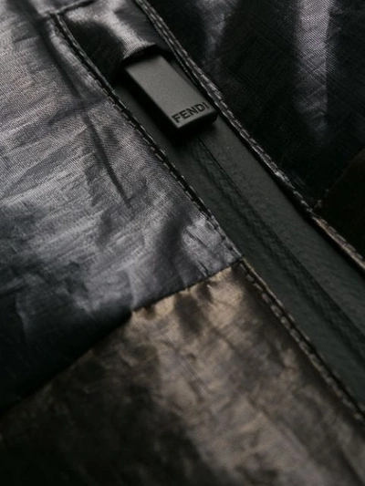 Shop Fendi Ff Reversible Padded Down Jacket In Silver