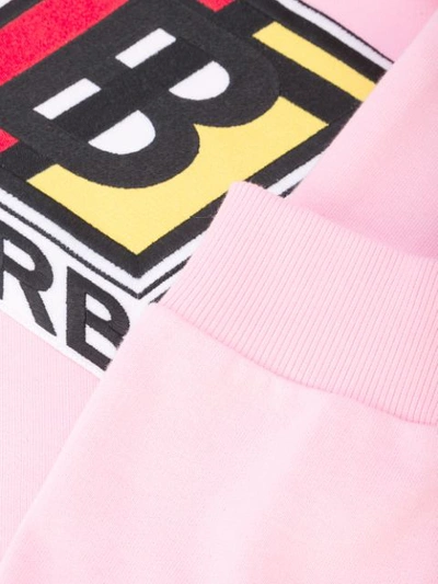 Shop Burberry Graphic Logo Hoodie In Pink