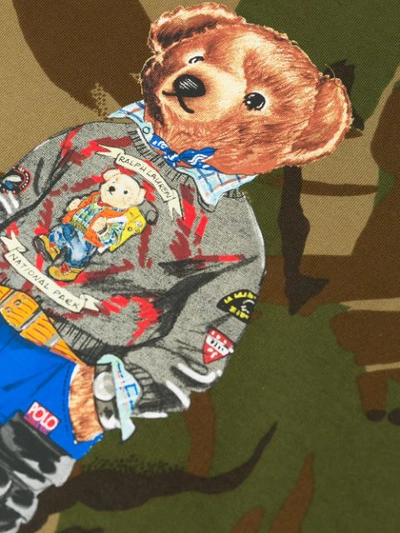 Shop Polo Ralph Lauren Camo Polo Bear Sweatshirt In Green