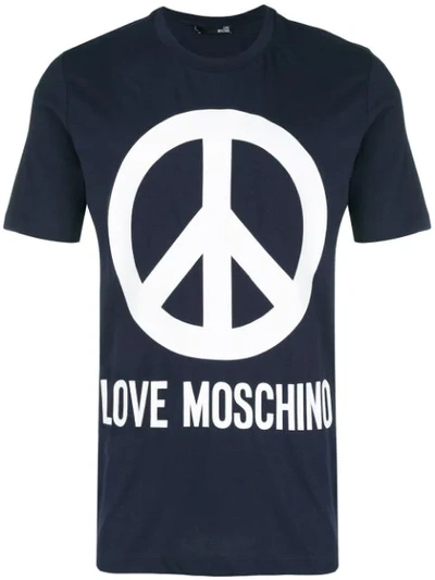 Shop Love Moschino Printed T-shirt - Blue