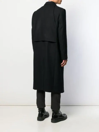 Shop D.gnak By Kang.d Double Breasted Coat In Black