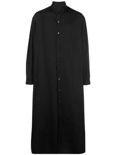 Shop Yohji Yamamoto Long Shirt In Black