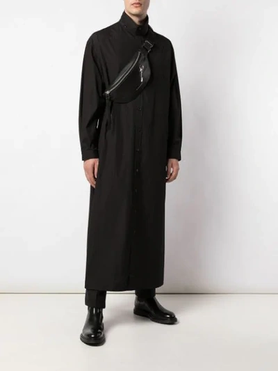 Shop Yohji Yamamoto Long Shirt In Black