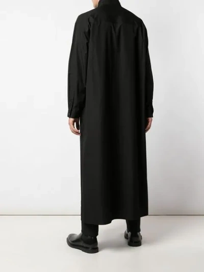 Shop Yohji Yamamoto Long Shirt In Black