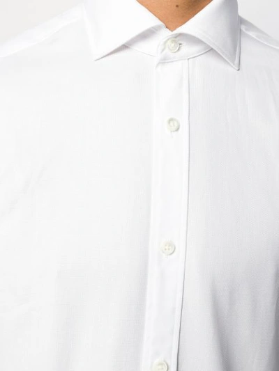 Shop Z Zegna Classic Long-sleeved Shirt In White