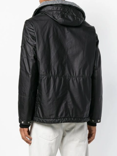 Shop Stone Island Shadow Project Resin Hooded Jacket - Black