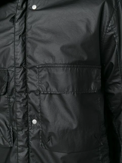 Shop Stone Island Shadow Project Resin Hooded Jacket - Black